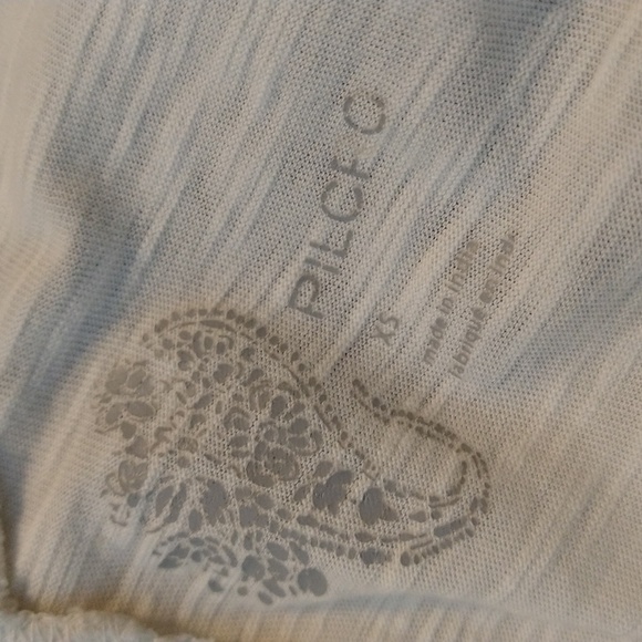 Anthropologie Pilcro Boho Ruffled Open-BackCream Long Sleeve Essential Top smal - Picture 3 of 7